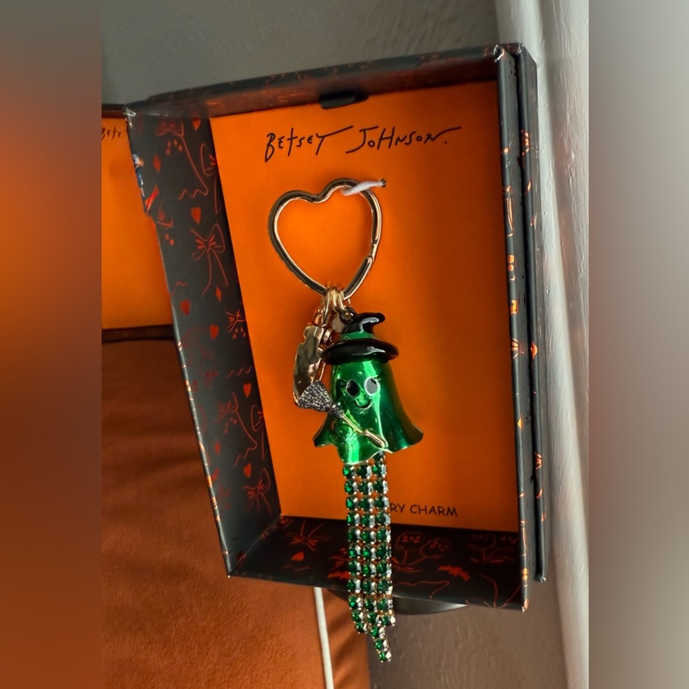 Betsey Johnson Emerald Witch Keychain
